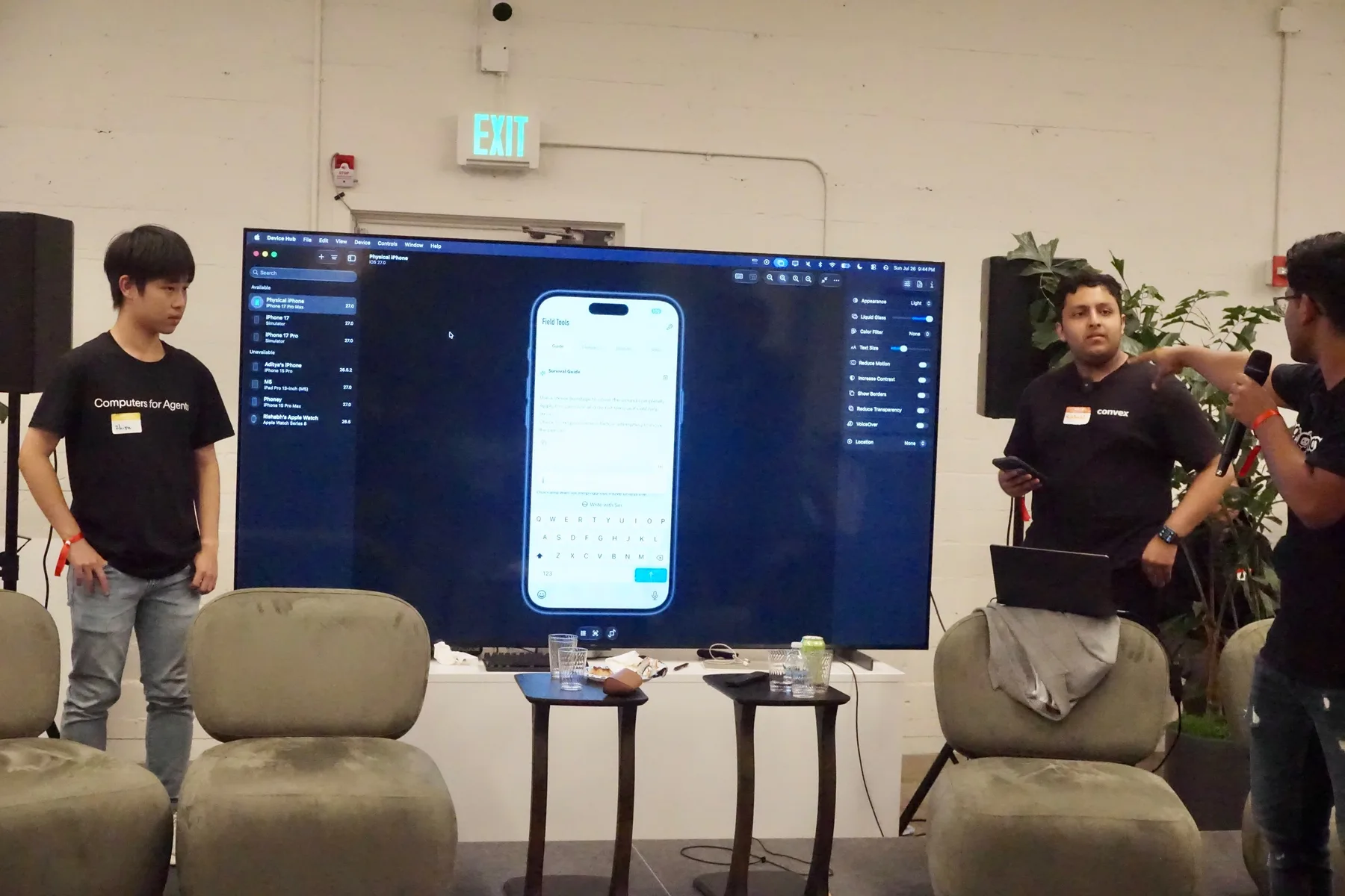 Demoing a mobile app on the big screen