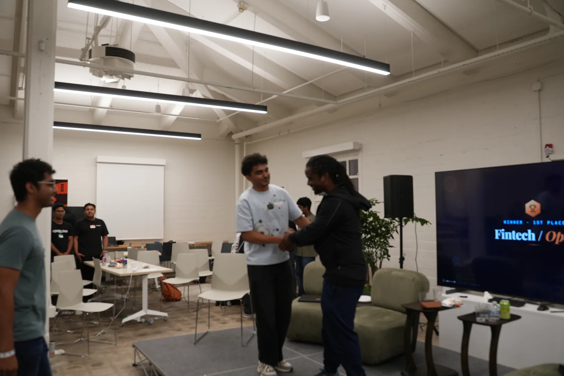 Handshake at the JacHacks SF closing ceremony