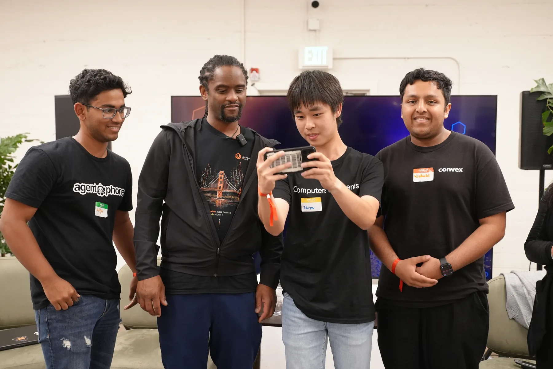 Winner holding their prize at JacHacks SF