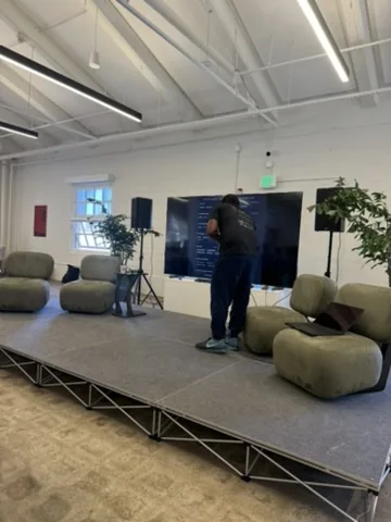 Workshop code on screen at JacHacks SF