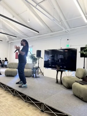 Speaker presenting at JacHacks SF